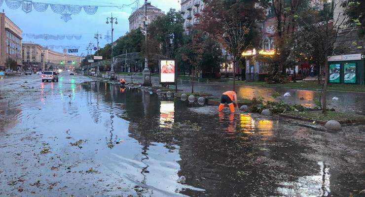 Апокалипсис в Киеве: мощная ночная гроза затопила город