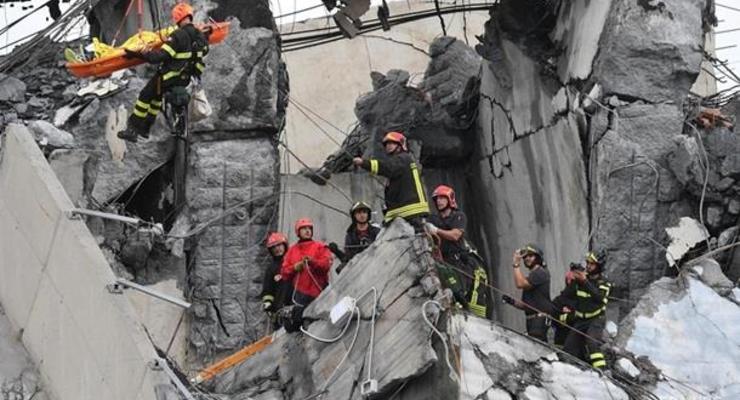Обрушение моста в Генуе: под завалами не осталось живых людей