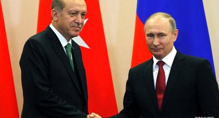 Стали известны место и время встречи Путина и Эрдогана