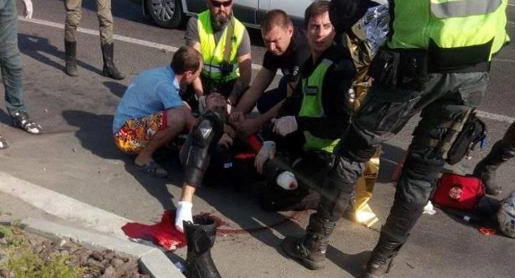 В Киеве мотоциклисту оторвало ногу в ДТП