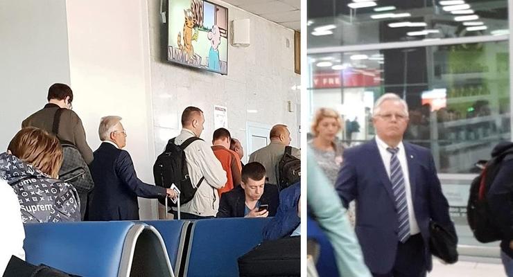 "Мчался в Москву": в аэропорту заметили спешащего Симоненко
