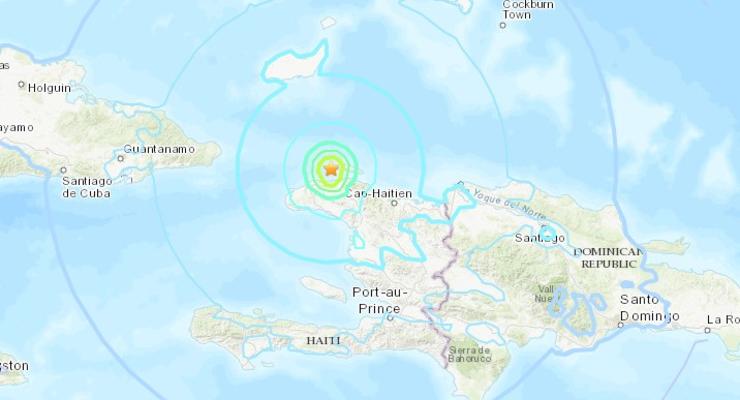 У берегов Гаити произошло землетрясение