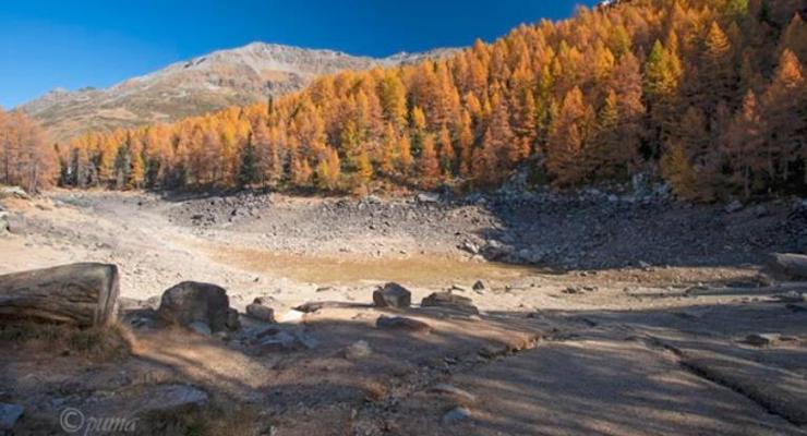 В Италии исчезло знаменитое горное Голубое озеро