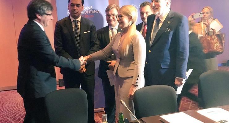 Тимошенко в Женеве встретилась с лидером каталонских сепаратистов