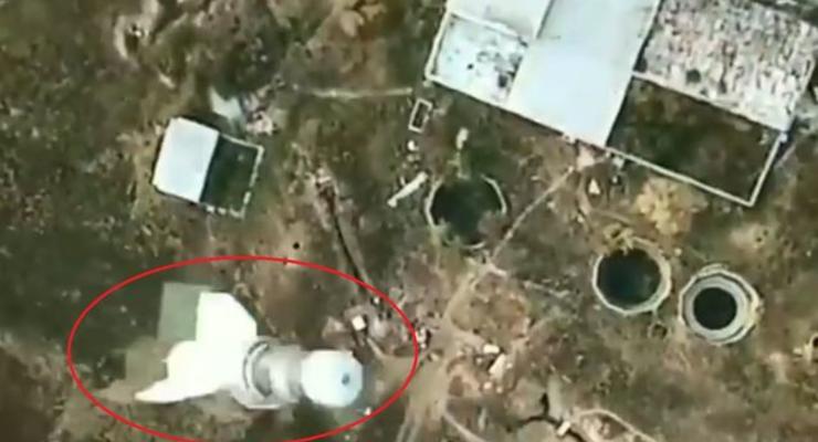 Офицер ВСУ показал ликвидацию точки боевиков с помощью дрона