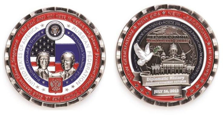 В США в честь Трампа и Путина выпустили монету с тремя ошибками