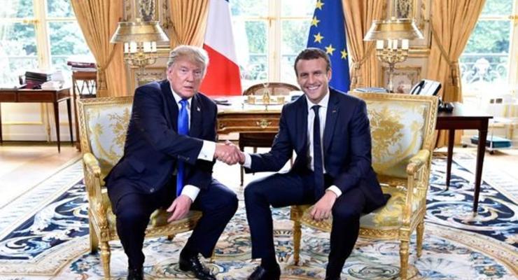 В Париже проходит встреча Макрона с Трампом