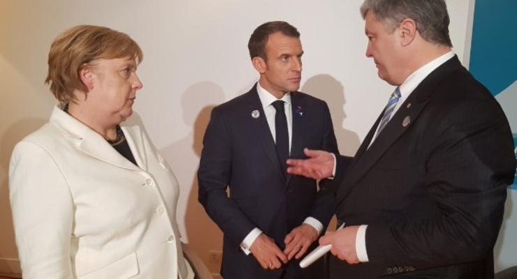 Порошенко, Меркель и Макрон обсуждают "выборы" в "ЛДНР"