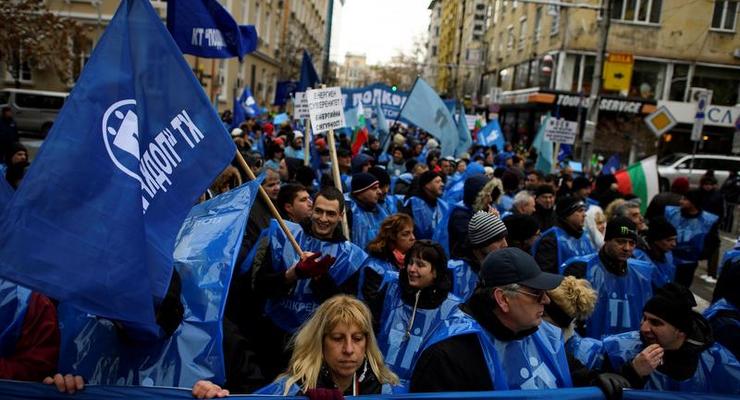 В Болгарии прошли массовые протесты автомобилистов