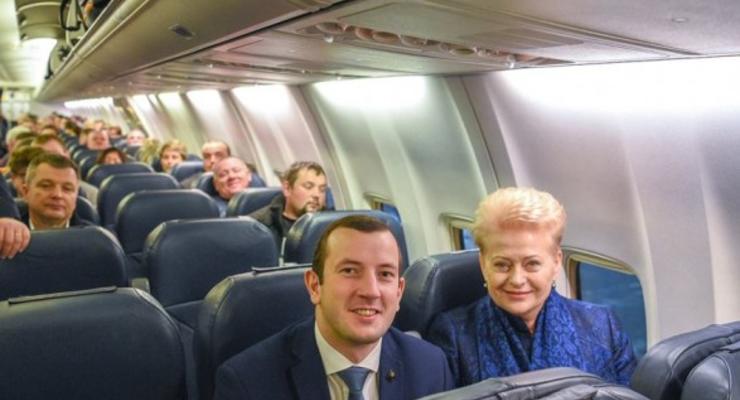 Грибаускайте полетела в Украину эконом-классом