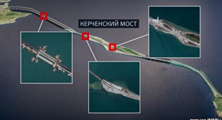 Названы три опасные точки Керченского моста
