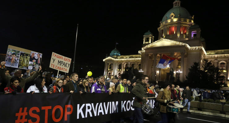 В Сербии прошли антиправительственные протесты
