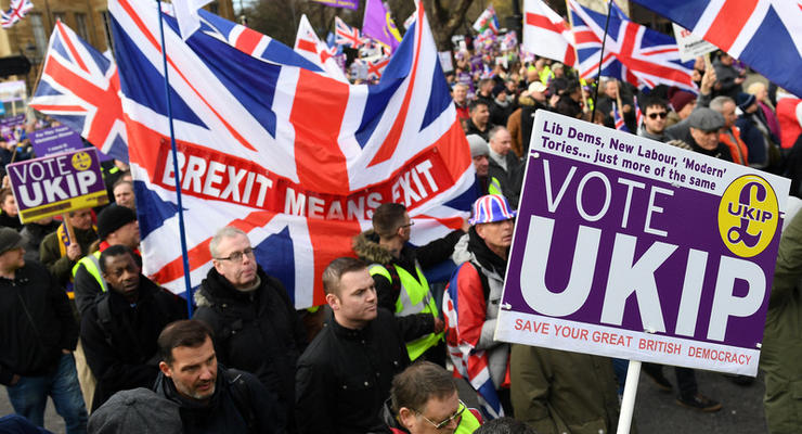 В Лондоне прошел многотысячный митинг в поддержку Brexit