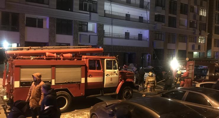 В Киеве произошел пожар в многоэтажном доме