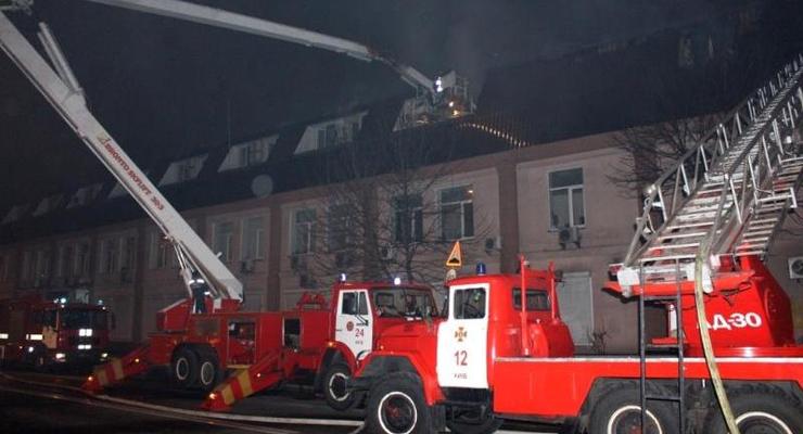 В Киеве произошел масштабный пожар в офисном здании