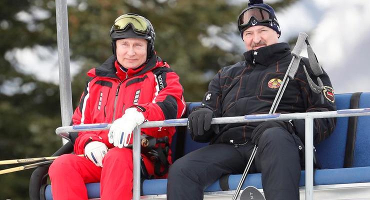 Лукашенко и Путин вместе покатались на лыжах