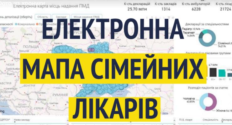 В Украине появилась электронная карта семейных врачей