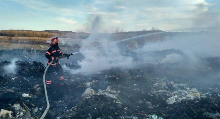 В Черновицкой области загорелась свалка