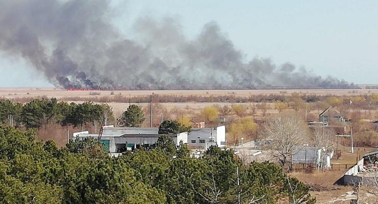 Пожар в Одесской области - к тушению  подключили авиацию