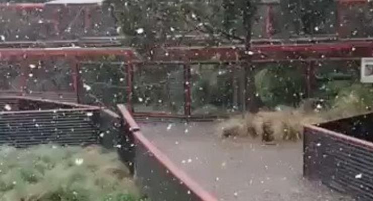 На австралийском острове выпал снег