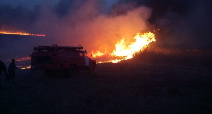 В Черкасской области чуть не сгорело целое село из-за поджога травы