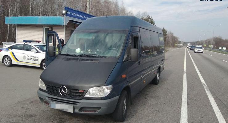 Полиция Борисполя задержала пьяного водителя пассажирского автобуса