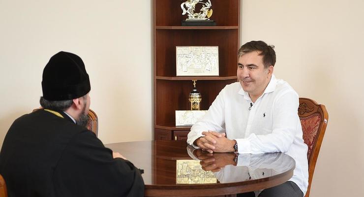 Епифаний встретился с Саакашвили