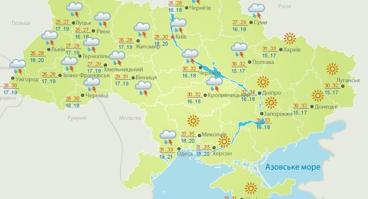Летние грозы: украинцев предупредили о резком снижении температуры