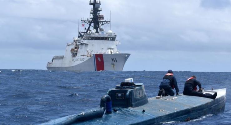 Береговая охрана США задержала субмарину с 7 тоннами кокаина