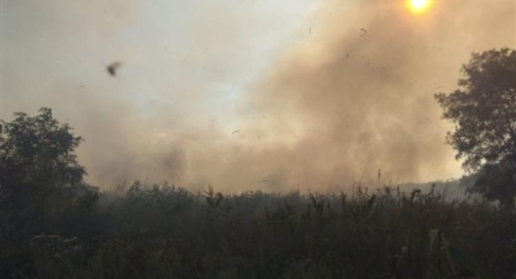 В Черкасской области горит свалка