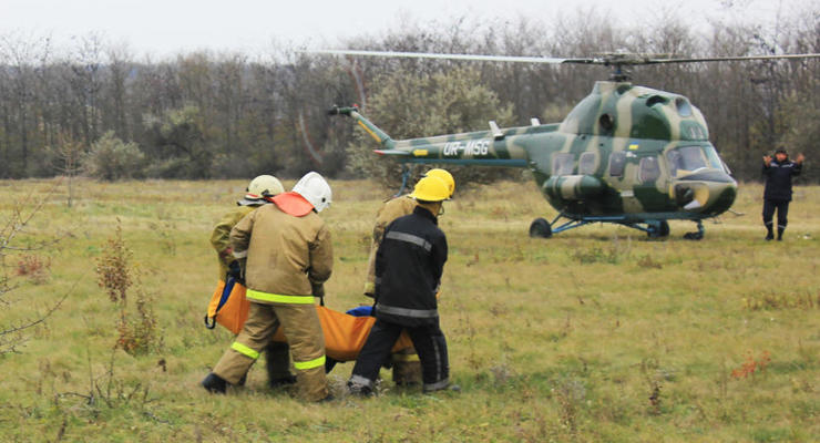 Вертолет во Львовской области рухнул при взлете