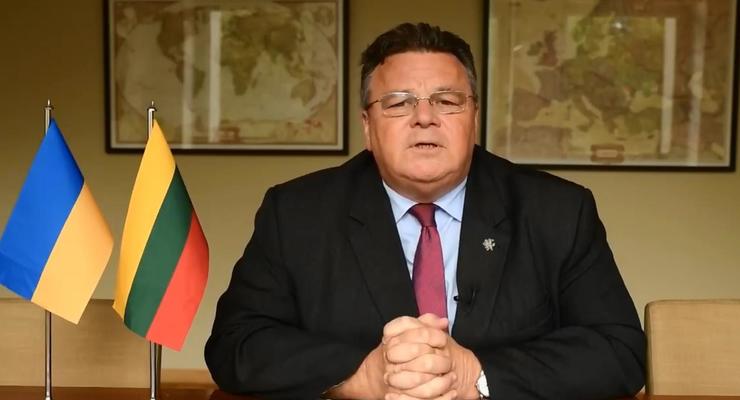 Глава МИД Литвы записал видеообращение на украинском языке