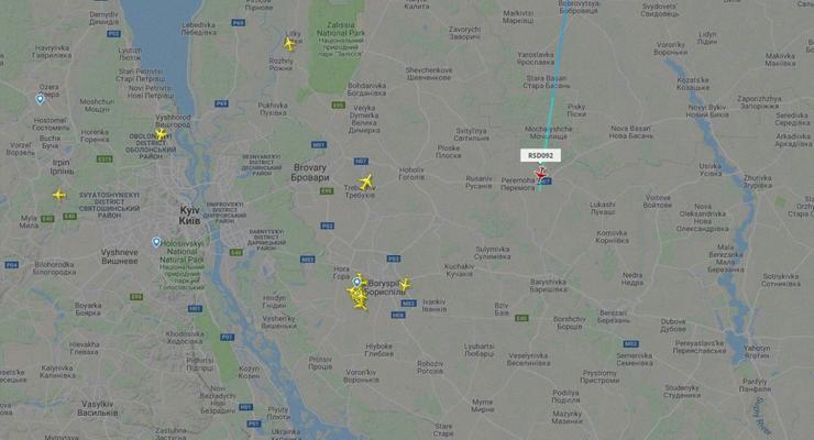 В Киев из Москвы прибывает самолет из президентского авиаотряда "Россия"
