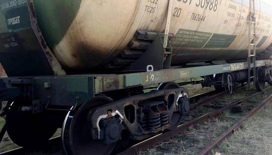 В Одесской области вновь сошли с рельсов цистерны с газом
