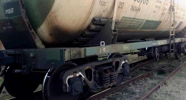 В Одесской области вновь сошли с рельсов цистерны с газом