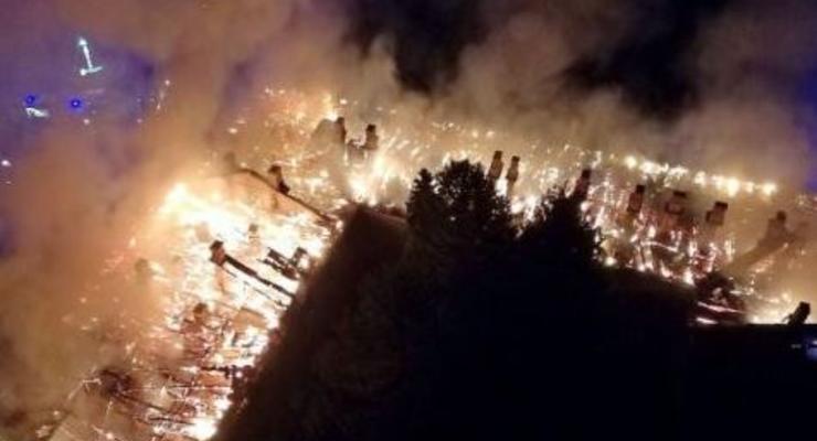Пожар в Луцком военном госпитале: Крыша и верхний этаж уничтожены