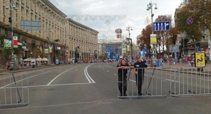 Центр Киева перекрыли из-за дня спасателя