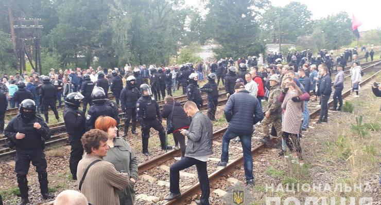 Полиция разогнала блокаду железной дороги на Львовщине