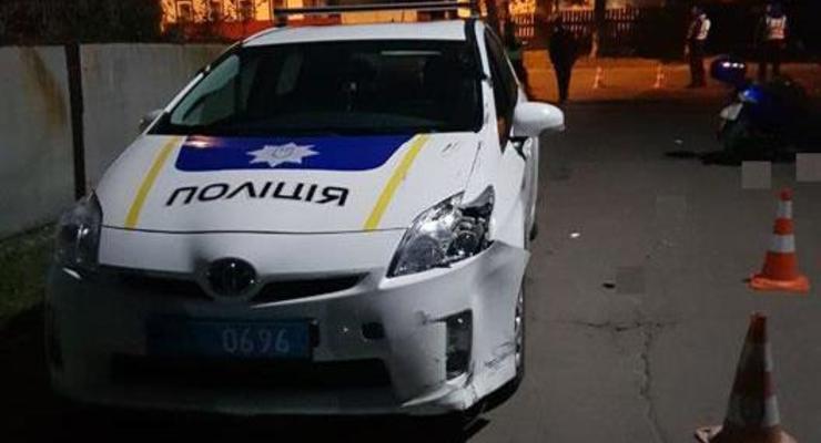 В Черниговской области пьяный водитель мопеда врезался в копов