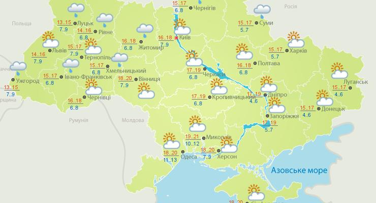 В Украину вернулось бабье лето с ливнями