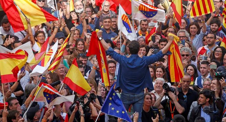 В Барселоне прошел митинг за единую Испанию