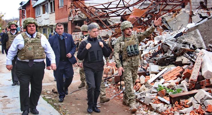 Глава МИД Литвы посетил руины Широкино на Донбассе