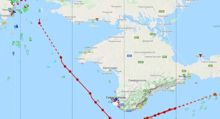 Освобожденные украинские корабли возвращаются в Украину: карта