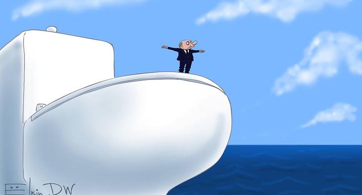 Путин и корабли Украины глазами карикатуриста