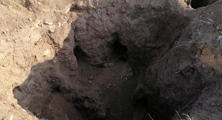 "Черные археологи" разграбили курган на Запорожье