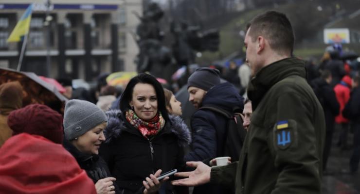 В центре Киева митингуют в поддержку подозреваемых по делу Шеремета