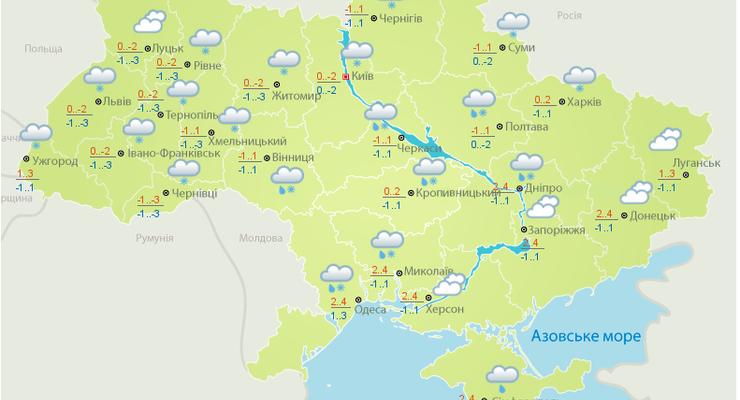 Украинцам обещают снег в преддверии Нового года