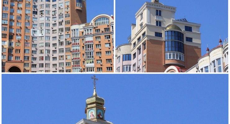 Церковь на крыше дома: В Киеве появилась странная надстройка