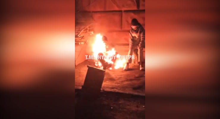 В центре Днепра заживо сгорел бездомный