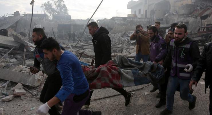Опубликованы фото жутких последствий авиаудара в Сирии